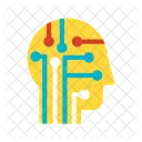KI Gehirn KI Geist Gedankenverbindung Symbol