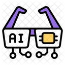 Ai Headset Ai Glasses Ai Goggles Icon