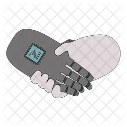 AI Hand Shake  Icon