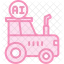 Ai In Agriculture Duotone Line Icon Icon