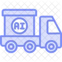 Ai In Logistic Duotone Line Icon 아이콘