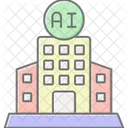 Ai In Smart City Lineal Color Icon Icon