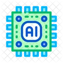 Artificial Intelligence Microchip Icon