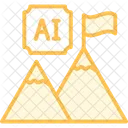 Ai Milestone Duotone Line Icon Icon