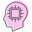 Ai Mind Chip Color Shadow Thinline Icon Icon