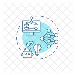 AI models training Icon - Download in Rounded Style