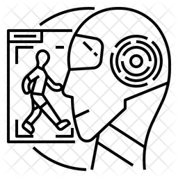 Ai Object Detection Icon - Download in Line Style