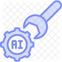 Ai Optimization Duotone Line Icon Icon