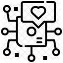 Processing Chip Heart Icon