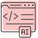 AI プログラミング、AI、プログラミング アイコン