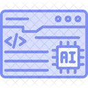 Ai Programming Duotone Line Icon Icon