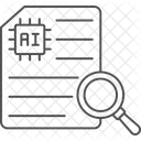 Ai 연구 종이 얇은 아이콘 아이콘
