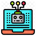 Ai Robot Chatbot Bionic Man Icon