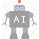 AI 로봇 팔 뇌 아이콘