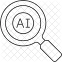 Ai Recherche Loupe Icône