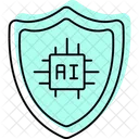 Ai Security Color Shadow Thinline Icon Icône