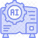 Ai System Duotone Line Icon Icon