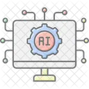 Ai Technology Lineal Color Icon Icône