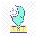 Text Processing Chatbot Virtual Assistant Icono