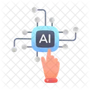 Ai Touch Interaction Microchip Icon