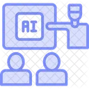 Ai Training Program Duotone Line Icon Icon