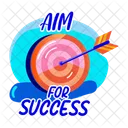 Aim For Success Achievement Ambition Icon