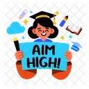 Aim High Determined Ambitious Icon