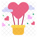 Air Balloon Love Heart Icon