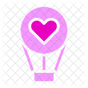 Air Balloon Heart Love Icon