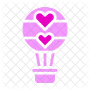 Air Balloon Heart Love Icon