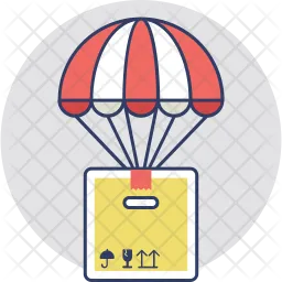 Air Balloon Delivery Box  Icon