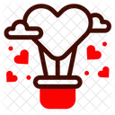 Air Balloon Love Heart Icon