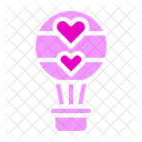 Air Balloon Heart Love Icon