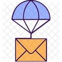Air Balloon Mail Parachute Email Parachute Mail Icon