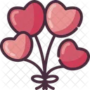 Air Balloons Love Valentines Day Icon
