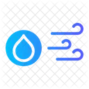Air Flow Air Conditioning Water Drop Icon