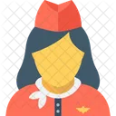 Air Hostess Stewardess Icon