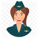 Air Hostess Flight Attendant Aircrew Icon
