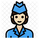 Air Hostess Flight Attendant Occupation Icon