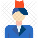 Air Hostess Flight Attendant Female Icon