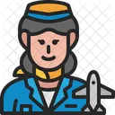 Air Hostess Flight Attendant Avatar Icon
