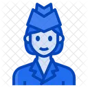 Air Hostess Flight Attendant Occupation Icon