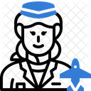 Air Hostess Flight Attendant Avatar Icon