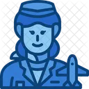 Air Hostess Flight Attendant Avatar Icon