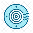 Ventilation Icons Color Blue Symbol