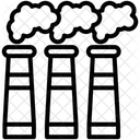 스모그 탄소 배출 산업 폐기물 아이콘