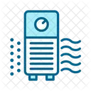 Ventilation Icons Color Blue Symbol