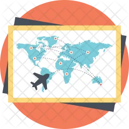 Air Route Map  Icon