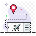 Air Ticket Plane Pass Entry Ticket Icon