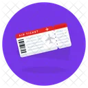 Air Ticket Traveling Boarding Pass Icon